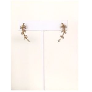 Sparkly Crystal Branch Earrings or Ear Climbers